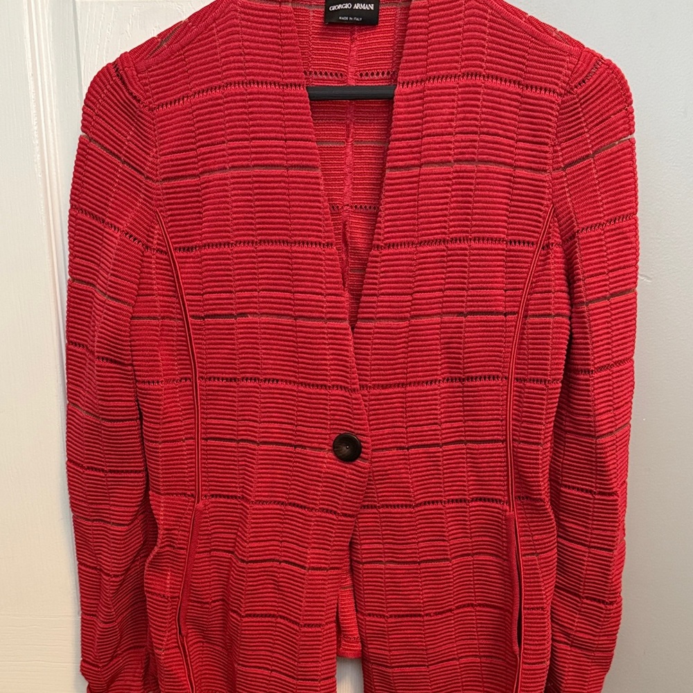 Giorgio Armani Women's Vibrant Red Blazer